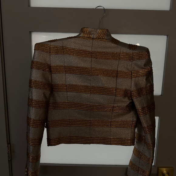 BALMAIN BLAZER IN GOLD AND SILVER - Picture 3 of 5
